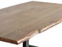 GINER Y COLOMER Mesa de comedor de madera de acacia natural y patas de metal